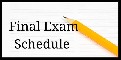  final exam schedule